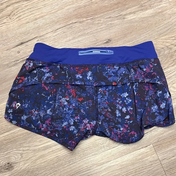 Ivivva size 14 Floral Shorts in Blue and Red - Picture 3 of 4